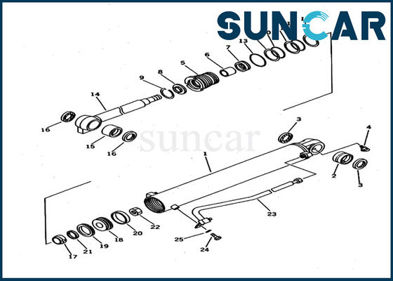 kupować 707-98-22810 Komatsu Zestaw uszczelek cylindra wysięgnika koparki PC12UU-2 Wewnętrzny zestaw naprawczy online manufacture