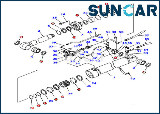 kupować 707-99-56630 Zestaw serwisowy do regulacji wysięgnika Komatsu PC180LC-7-E0 Zestaw uszczelek wewnętrznych koparki online manufacture