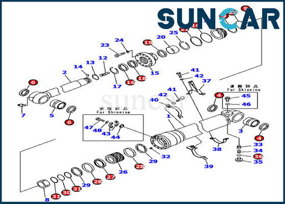 kupować 707-99-46420 Komatsu PC160LC-7-E0 Zestaw uszczelek siłownika ramienia Części hydrauliczne zestaw serwisowy koparki online manufacture