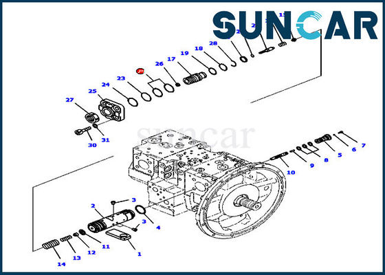kupować 708-2L-45240 Pierścień uszczelniający pompy głównej do części wewnętrznych PC210-10 PC210LC-10 Komatsu online manufacture