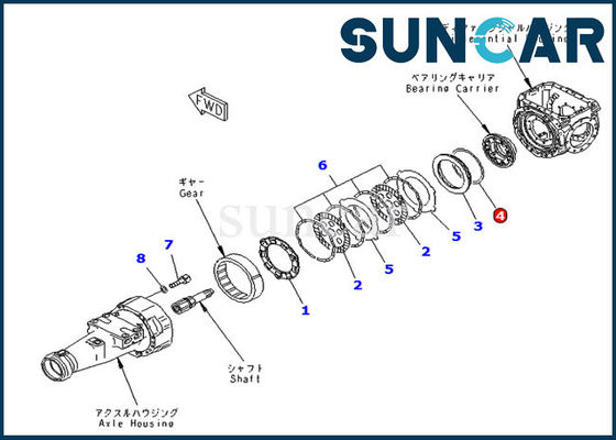 kupować WA320-6 Pierścień uszczelniający skrzyni biegów 419-33-21420 Części zamienne do ładowarek kołowych Komatsu online manufacture