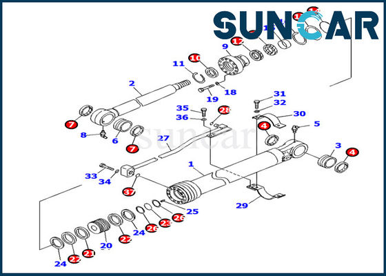 kupować PC138US-8 Komatsu 707-99-27780 Zestaw uszczelek cylindra łyżki koparki Uszczelnienie maszyn Naprawa części online manufacture