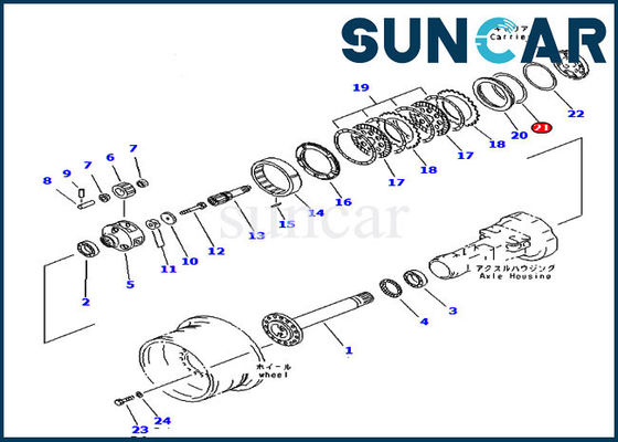 kupować WA320-3 Komatsu 419-33-21412 Pierścień uszczelniający osi 4193324412 Uszczelka do ładowarki kołowej online manufacture