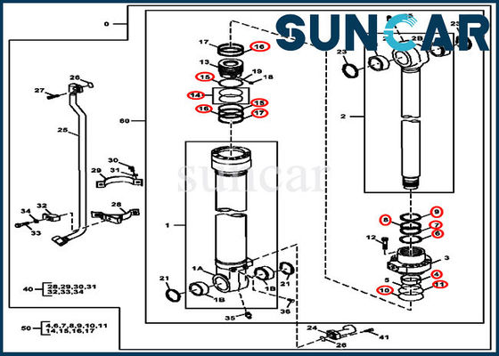kupować Zestaw naprawczy do łyżki John Deere AH225137 2154D 225DLC Zestaw hydrauliczny do koparki online manufacture