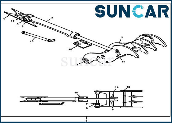 kupować AT383237 Zestaw uszczelek siłownika hydraulicznego do bezpośredniego zestawu hydraulicznego kciuka do koparki John Deere 120D 130G online manufacture