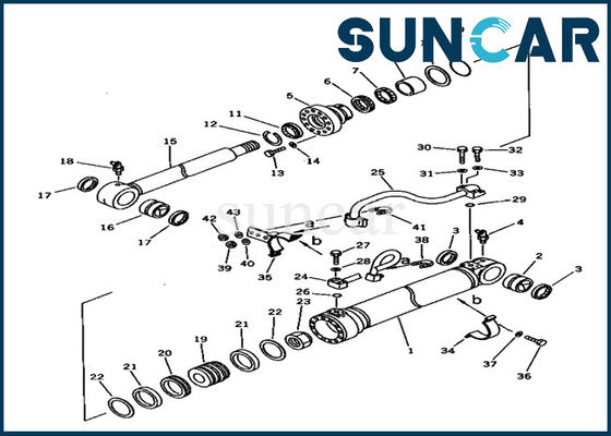 kupować Zestaw serwisowy cylindra wysięgnika Komatsu 707-98-38520 Wymiana zestawu uszczelek do koparki PC150-5 online manufacture