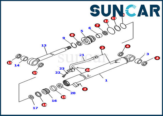kupować PC18MR-2 Zestaw serwisowy Części Koparka Komatsu 707-98-05660 Zestaw uszczelek siłownika ramienia online manufacture