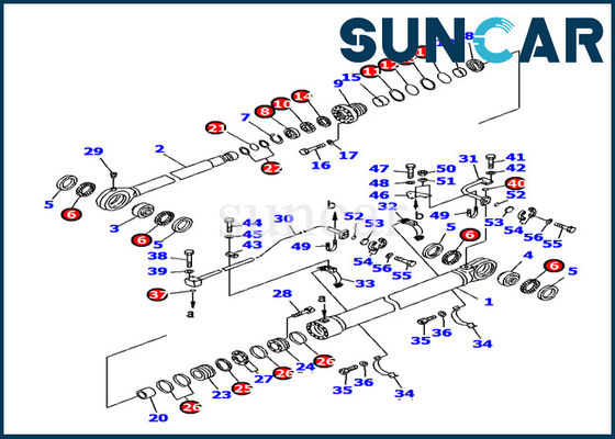 kupować 707-99-77330 Zestaw naprawczy uszczelki cylindra PC1600-1 Zestaw uszczelek cylindra łyżki koparki Komatsu online manufacture
