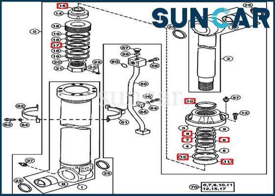 kupować 4438684 Zestaw uszczelek ramienia John Deere 670GLC 650DLC Zestaw serwisowy do wymiany cylindra hydraulicznego online manufacture