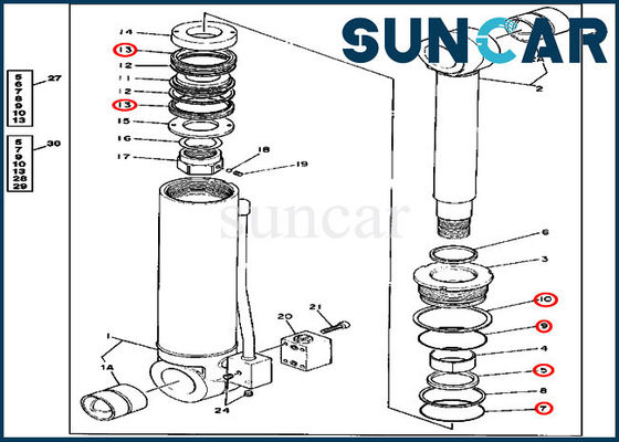 kupować 4240075 Zestaw serwisowy do wymiany cylindra stabilizatora pasuje do koparki 595D John Deere online manufacture