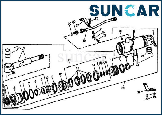 kupować RE12314 Zestaw serwisowy do wymiany cylindra koparki dla 690 693B John Deere online manufacture