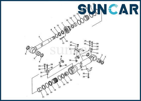 kupować 707-99-47600 Zestaw uszczelek cylindra wysięgnika Komatsu PC200-5 zestaw serwisowy do uszczelniania części wewnętrznych koparki online manufacture