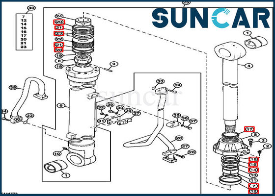 kupować AT194457 Hydraulic Boom Cylinder Seal Kit Fits Excavator 790 John Deere online manufacture