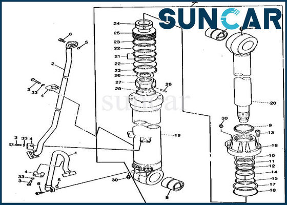 kupować TH103347 Seal Repair Kit Deere Excavator Arm Cylinder Service Kits online manufacture