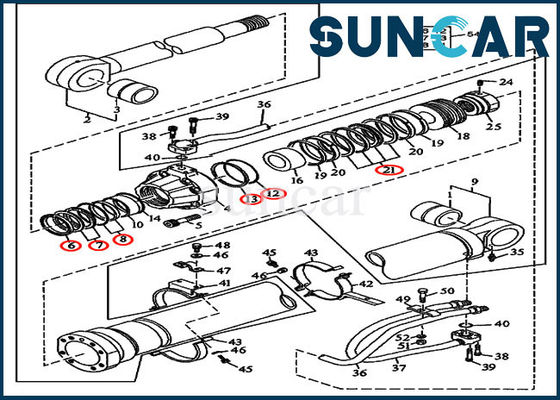 kupować 790D John Deere AT192098 Boom Bucket Oil Seal Kits Hydraulic Cylinder Sealing Kit online manufacture