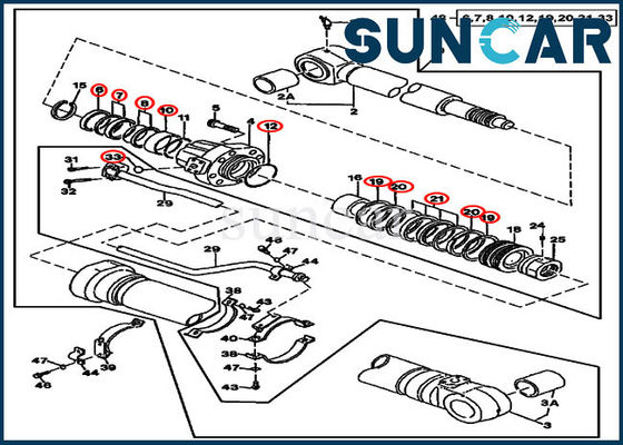 kupować AT196467 Arm Cylinder Seal Repair Kit For 790ELC Excavator John Deere Replacement Kits online manufacture