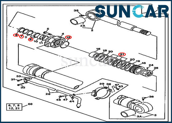 kupować AT196468 Bucket Cylinder Repair Seal Kit 790ELC John Deere Mechanical Sealing Kit online manufacture