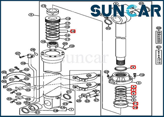 kupować 4653863 Bucket Replacement Service Kit Cylinder Seal Kit Fits 850DLC 870GLC Deere online manufacture