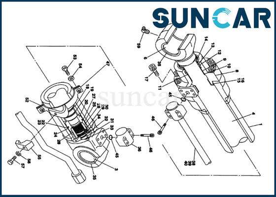 kupować LZ00449 Sprzęt ciężki CX130 CX135SR Zestaw uszczelek CASE Zestaw naprawczy siłownika ramienia koparki online manufacture