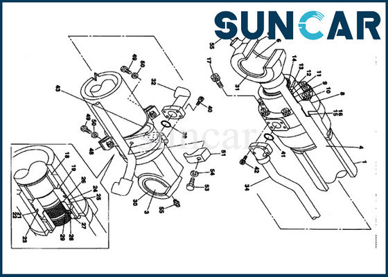 kupować LZ00450 CASE Zestaw uszczelek cylindra łyżki koparki pasuje do modelu CX130 CX135SR CX210LR CX240LR online manufacture