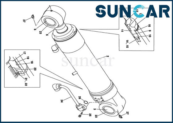 kupować LZ00456 Zestaw uszczelek cylindra wysięgnika pasuje do CASE CX135SR cylinder koparki gąsienicowej zakładanie wewnętrznego zestawu naprawczego online manufacture