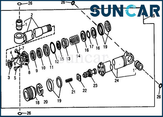 kupować AR105293 Siłownik hydrauliczny Deere Parts 890 Zestaw naprawczy uszczelnienia tłumu Zestawy serwisowe do koparek online manufacture