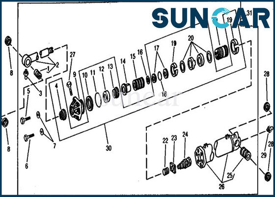 kupować AR105672 Zestaw serwisowy cylindra łyżki Koparka 890A Zestawy uszczelnień hydraulicznych John Deere online manufacture
