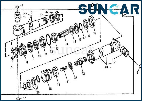kupować 890A Deere Parts RE21214 Wymienny zestaw uszczelek cylindra tłumu Uszczelki hydrauliczne koparki online manufacture