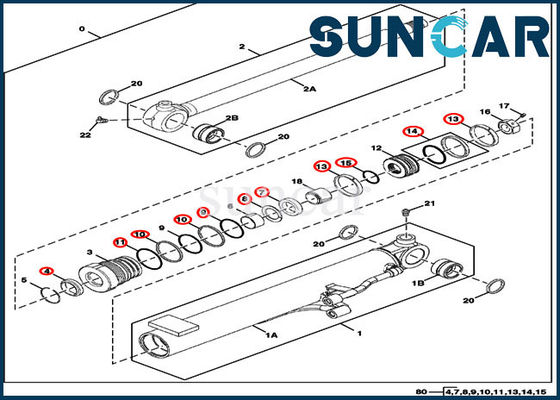 kupować FYD00003878 Zestaw hydraulicznych uszczelnień wysięgnika 17D ​​Zestawy naprawcze uszczelek cylindrów John Deere online manufacture