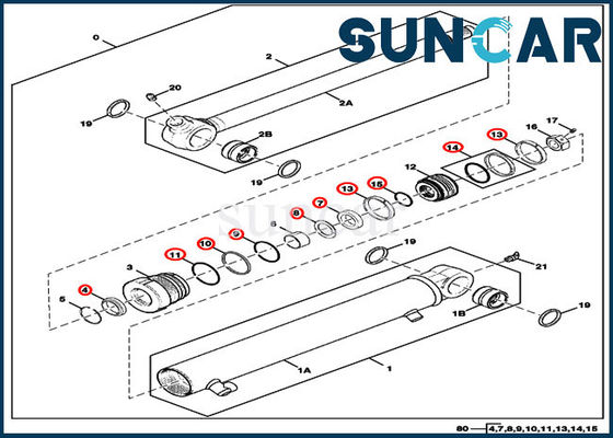 kupować Zestaw uszczelek ramienia FYD00003882 Zestawy naprawcze cylindrów Pasują do części do koparek 17D JOHN DEERE online manufacture
