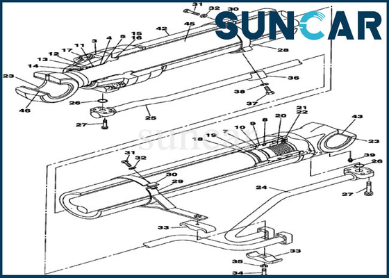 kupować LZ008290 Zestaw uszczelek cylindra wysięgnika pasuje do CASE CX470C CX460 Uszczelka olejowa koparki online manufacture