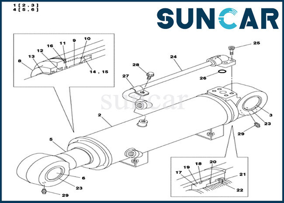 kupować LZ00457 Zestaw do naprawy cylindra lemiesza spycharki Pasuje do CASE CX135SR Części uszczelnienia mechanicznego online manufacture