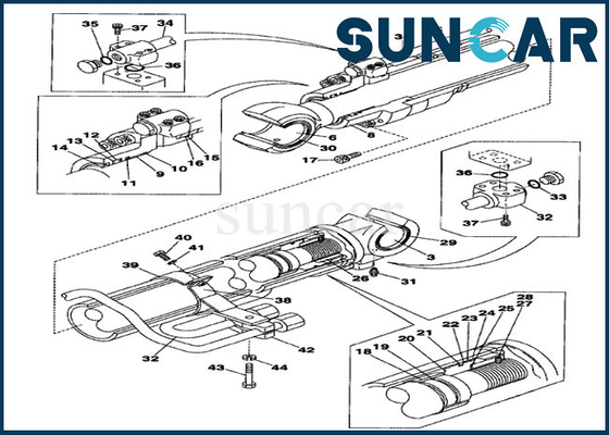 kupować LZ00451 Zestaw uszczelek cylindra wysięgnika Obudowa CX160 Zestaw naprawczy uszczelki hydraulicznej online manufacture