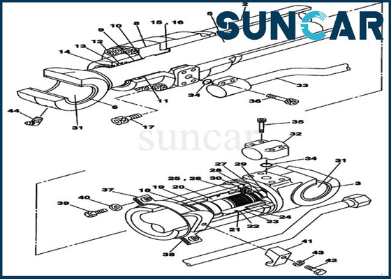 kupować LZ008960 Zestaw naprawczy uszczelki siłownika ramienia CX225SR Obudowa Zestaw mechanicznego uszczelnienia olejowego online manufacture