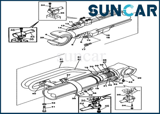 kupować LZ00500 Zestaw naprawczy uszczelki siłownika ramienia Hydrauliczne zestawy do przebudowy pasuje do obudowy CX290 online manufacture