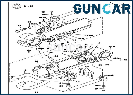kupować LZ007300 Zestaw naprawczy wysięgnika Zestawy siłowników hydraulicznych Pasują do CASE CX350B CX330 części online manufacture
