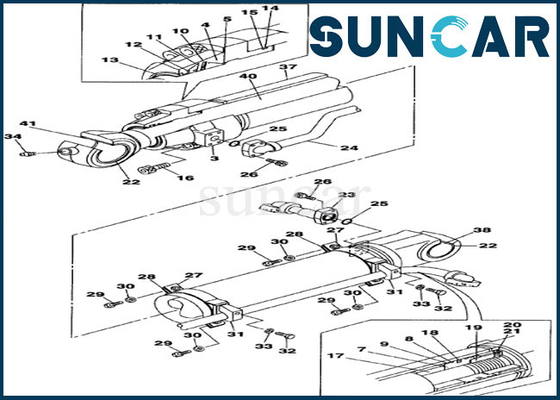 kupować LZ00464 Zestaw samoodłączających się uszczelek cylindra przeciwwagi do koparki skrzyni CX700B CX700 online manufacture