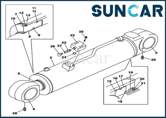 kupować Samoodpinana przeciwwaga LZ00463 Zestaw naprawczy uszczelnienia cylindra pasuje do obudowy CX800 CX700 online manufacture