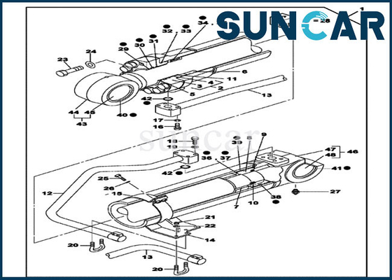 kupować CX700B CX700 CASE LZ006970 Zestaw do przebudowy wysięgnika Zestaw uszczelek cylindra hydraulicznego online manufacture