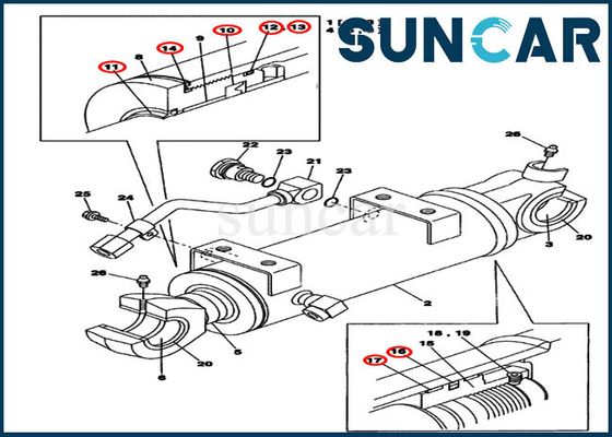 kupować Zestaw uszczelek LZ00474 Zestawy naprawcze cylindra lemiesza spycharki do ciężkiego sprzętu Obudowa CX75SR CX80 online manufacture