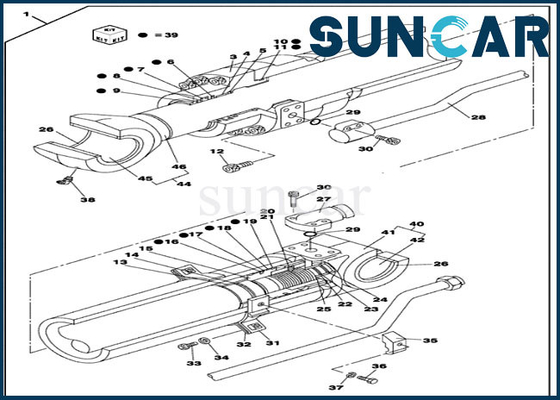 kupować Zestaw uszczelek łyżki / ramienia LZ010890 Zestaw serwisowy cylindra do koparki Case CX130D LC CX130C online manufacture