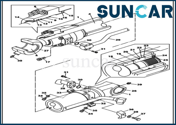 kupować LZ010940 Zestaw uszczelek kubełkowych Zestaw naprawczy uszczelek cylindrów Pasuje do obudowy CX210C LC Koparka gąsienicowa online manufacture