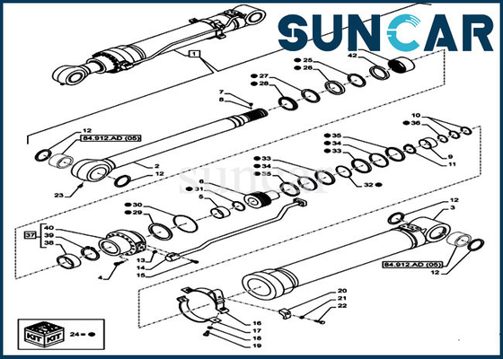 kupować LZ013720 Zestaw uszczelek siłownika ramienia Mechaniczna uszczelka olejowa pasuje do ciężkiego sprzętu CX300D LC CASE online manufacture