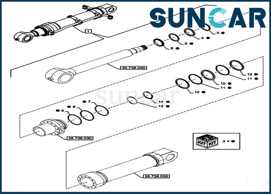 kupować CX750DRTC ME Case LZ014930 Zestaw uszczelniający łyżki OEM Zestaw naprawczy cylindra hydraulicznego online manufacture