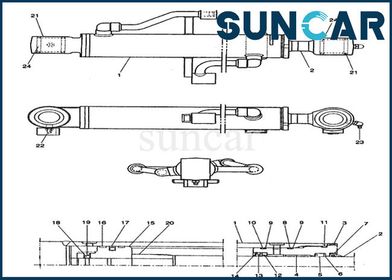 kupować PE01V00001R100 Zestaw uszczelek cylindra wysięgnika CX14 Zestawy hydrauliczne do koparek do koparek online manufacture