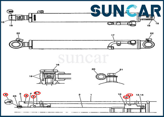 kupować PW01V00051R300 Zestaw naprawczy siłownika ramienia Model CX31B Zestaw serwisowy obudowy koparki online manufacture