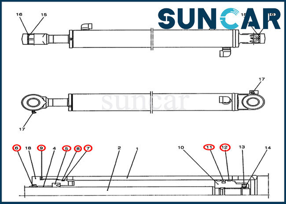 kupować Zestaw uszczelek siłownika ramienia koparki PY01V00034R300 Model CX47 Zestawy do wymiany obudowy online manufacture