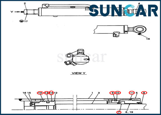 kupować 72282317 Zestawy naprawcze łyżki Zestaw uszczelek cylindrów Pasuje do minikoparki gąsienicowej CASE CX27B Model online manufacture