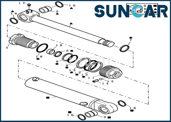 kupować 72280241 Zestaw uszczelek siłownika wahacza/ramienia pasuje do obudowy CX22B CX20B Mini koparka gąsienicowa online manufacture