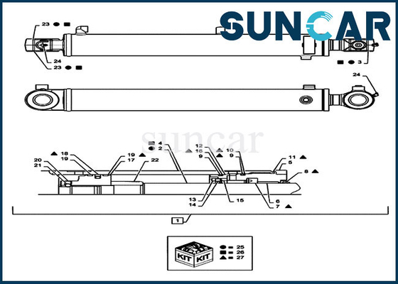 kupować Zestaw uszczelek wysięgnika PX01V00069R300 Zestaw serwisowy cylindra do koparki CX36B Case Machinery online manufacture